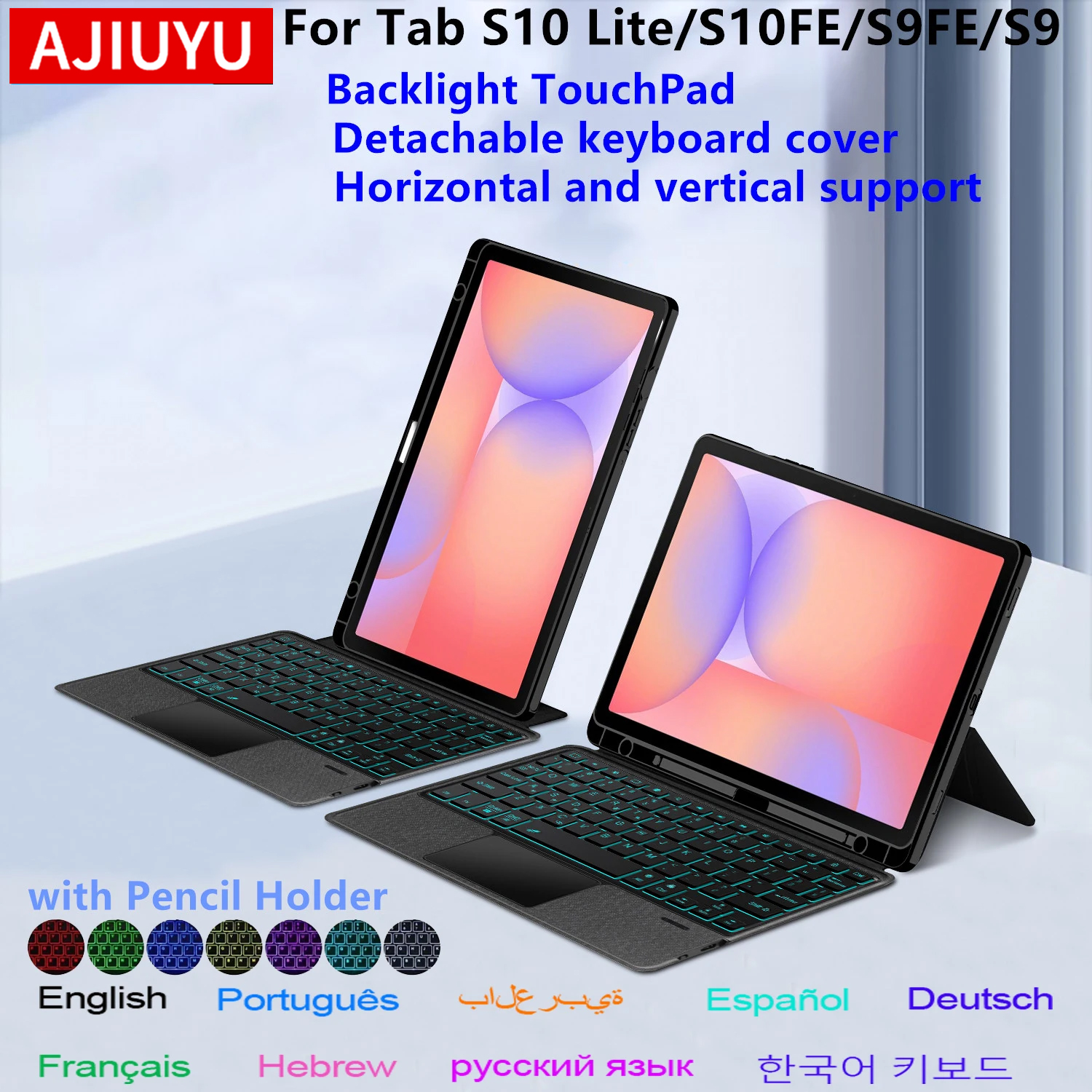 Tablet S9 Fe Accessories - Detachable Magic Keyboard Case For Samsung
