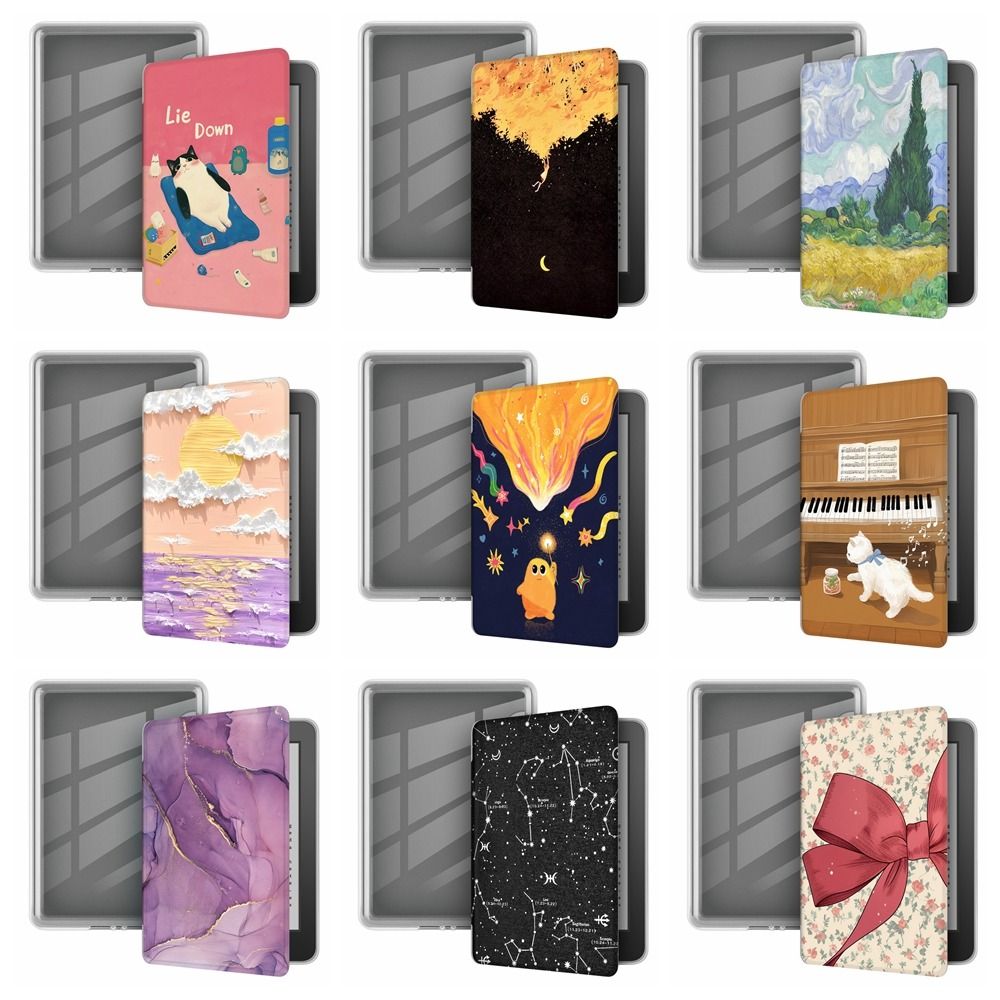 Kindle Tablet Accessories - Auto Wake/Sleep e-Reader Case Shockproof Leather