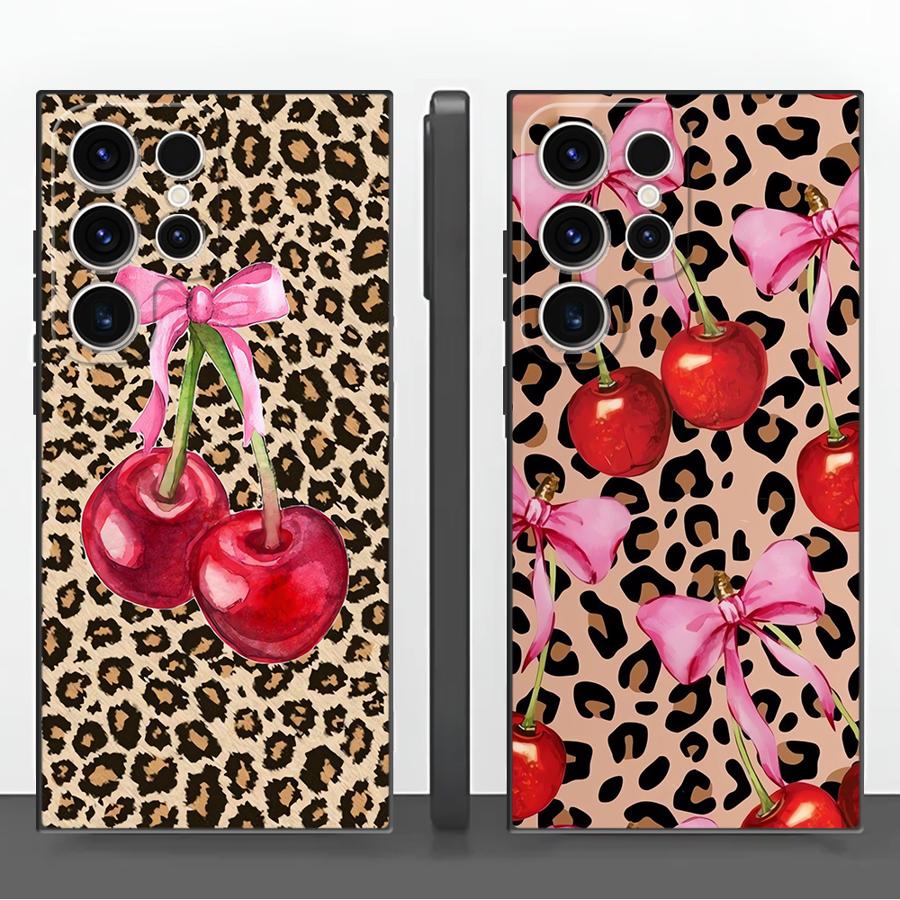 Leopard Cherry Funda Phone Cov – обзор и цена Tablet S9 Fe Accessories
