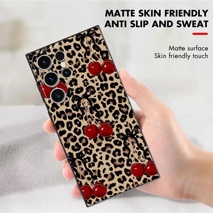 Leopard Cherry Funda Phone Cov – обзор и цена Tablet S9 Fe Accessories
