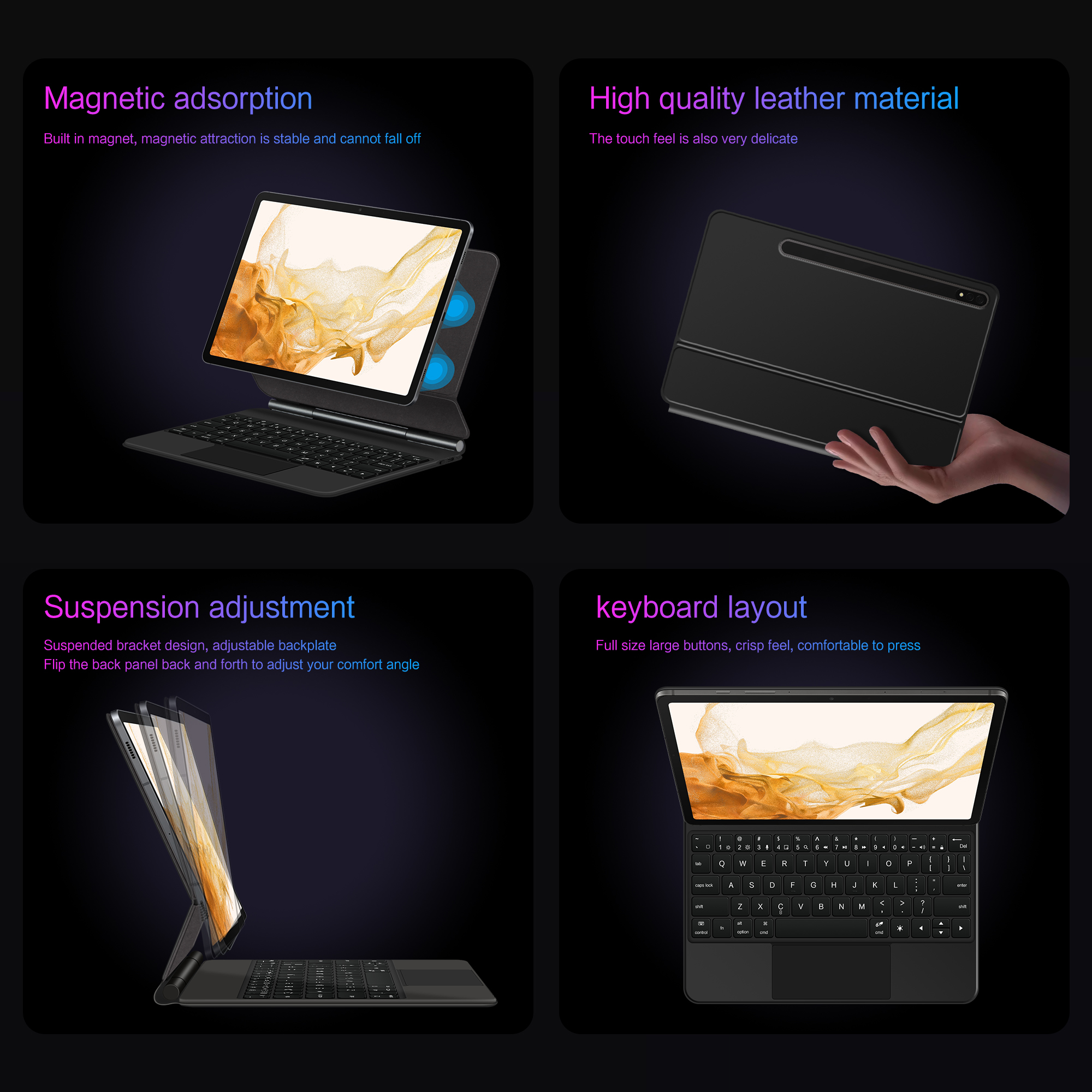 LFOIQN Magic Keyboard for Sams – обзор и цена Tablet S9 Fe Accessories